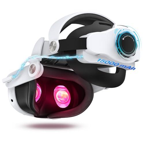 Adicop Cinturino Elite con Batteria 15000mAh per Meta Quest 3 e Quest 3S