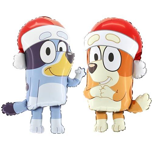 Toyland® Confezione da 2 palloncini in foil natalizi Bluey da 32