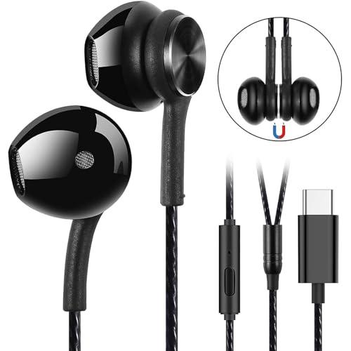 GUUVOR Cuffie USB-C Sportive con Microfono - Nero