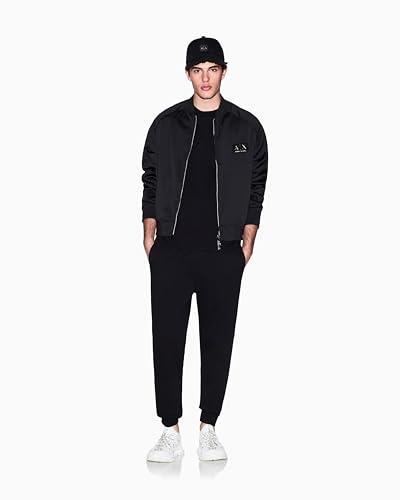 Armani Exchange Black And Gold Capsule, Patch Logo T-Shirt, Nero, XL Uomo