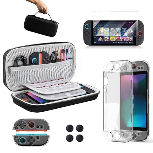 Lmcpa Kit Accessori per Nintendo Switch 2 (2025): Custodia, Protezione Schermo, Cover Trasparente e Thumb Grips