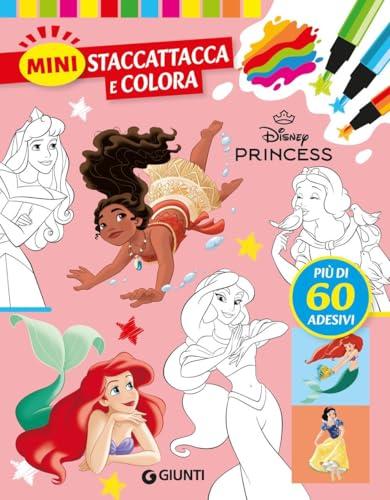 Principesse Disney. Mini staccattacca & colora. Con adesivi. Ediz. a colori