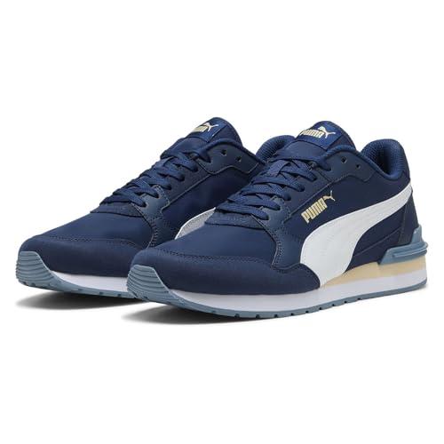PUMA St Runner V4 NL Scarpe da Ginnastica Unisex-Adulto, Tela Bianca Blu Persiana