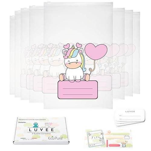 LUVEE 8 Bustine Corredino Neonato Ospedale Rosa