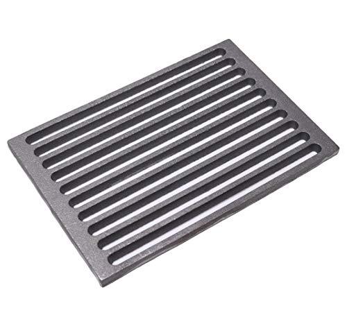 Fonderia Bongiovanni | Griglia in Ghisa | Griglia per Camino | Stufa Pellet | Barbecue Fondello per Cenere | (cm 30x20,6x1)