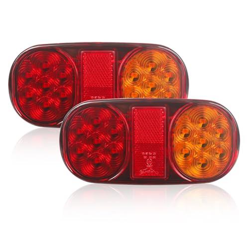 Yinaolan 2 X Fanali Posteriori a LED per Rimorchio 12V
