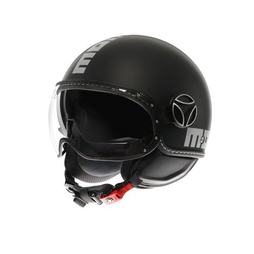 MOMODESIGN FGTR EVO E2206 - Casco Jet Nero Opaco/Silver