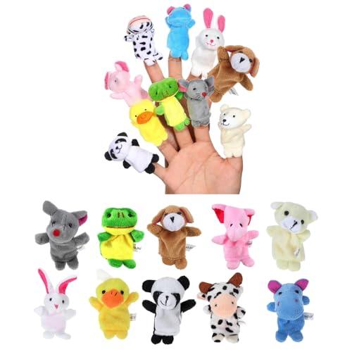 Set di 10 Burattini a Dito Animali in Peluche