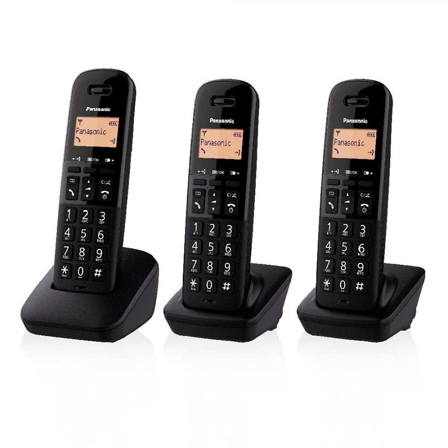 Panasonic KX-TGB613JTB Trio - Telefono Cordless Nero