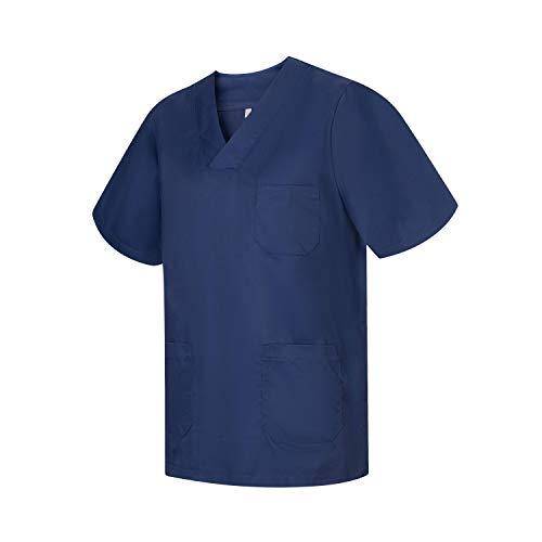 MISEMIYA Casacca Sanitaria Unisex Maniche Corte Blu Navy - Ref. 817