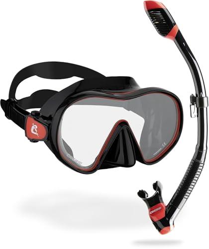 Cressi F-Dual + Supernova Dry Combo Nero/Rosso