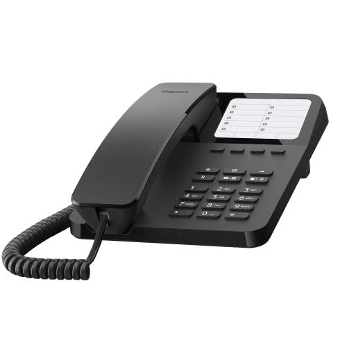 Gigaset DESK 400 - Telefono a filo con cavo elastico - Nero