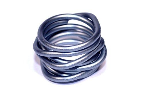 Anello artigianale,in alluminio anodizzato,pezzo unico!Modello Nodo Lunare Canna di Fucile