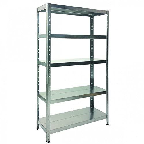 GRIMA - Scaffale alto e resistente in metallo zincato 40 x 195 cm