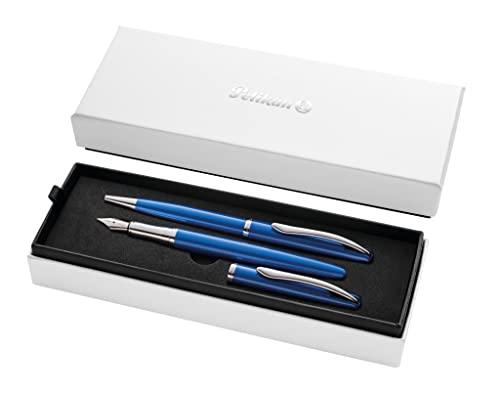 Pelikan Jazz Noble Elegance Set Penna Sfera e Stilografica in Metallo Sapphire