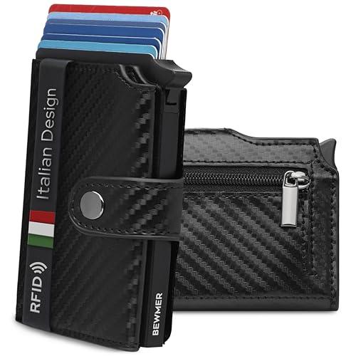 BEWMER Porta Carte di Credito 2 - Portafoglio Slim RFID Anticlonazione