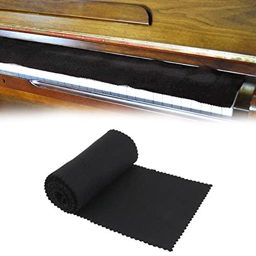 Copritastiera Pianoforte Panno, Soft Piano Keys Cover Protettiva Cover, Pulizia del Pianoforte o della Tastiera, 125 x 15 cm