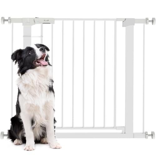 PawHut Cancelletto di Sicurezza per Cani Estensibile 75-96cm Bianco