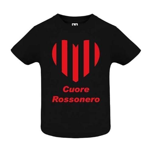 T-shirt Cuore Rossonero: Esprimi la tua Passione per il Calcio fin da Piccolissimo