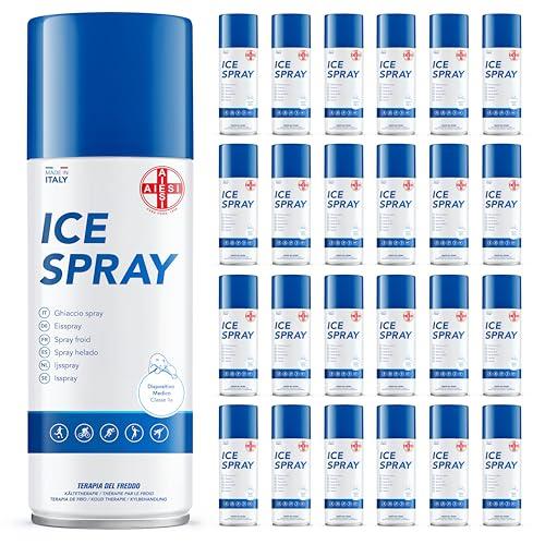 AIESI® Ghiaccio Spray Sport Istantaneo al Mentolo - Confezione da 24 Bombolette