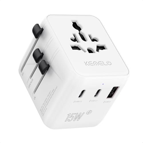 Adattatore Universale da Viaggio 5 in 1 con USB A, 2 USB C e Presa Universale