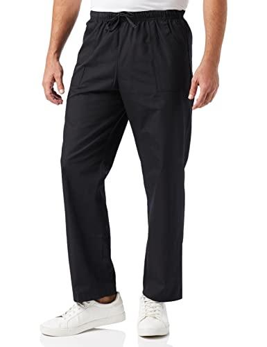 MISEMIYA - Pantaloni Unisex Vita Elastica Uniforme di Lavoro Clinica Ospedale -BZ-6802 - Nero