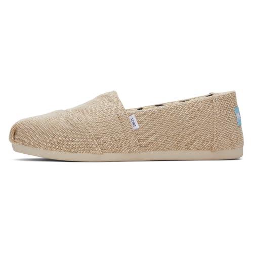 TOMS Alpargata Heritage Canvas, Mocassino basso Donna, Natural Undyed, 38.5 EU