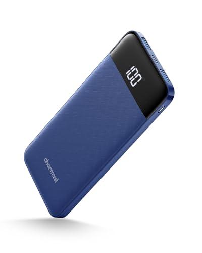 Power Bank 10400mAh, USB C caricatore portatile con LED Digitale Display Batteria Esterna Portatile con 2 ingressi e 3 uscite da 5V/3A per Huawei Xiaomi Smartphone (Blu)