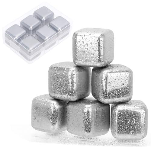 Cubetti di Ghiaccio in Acciaio Inossidabile Riutilizzabili (6 Pezzi)