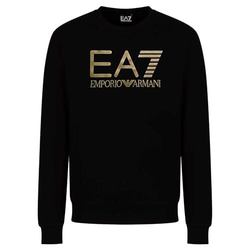 Emporio Armani EA7 Felpa Uomo Girocollo Logo Oro