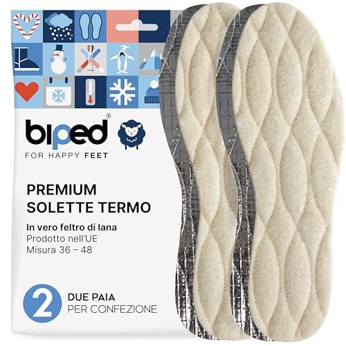 Biped 2 Paia di Solette Invernali in Vera Lana d'Agnello con Alluminio