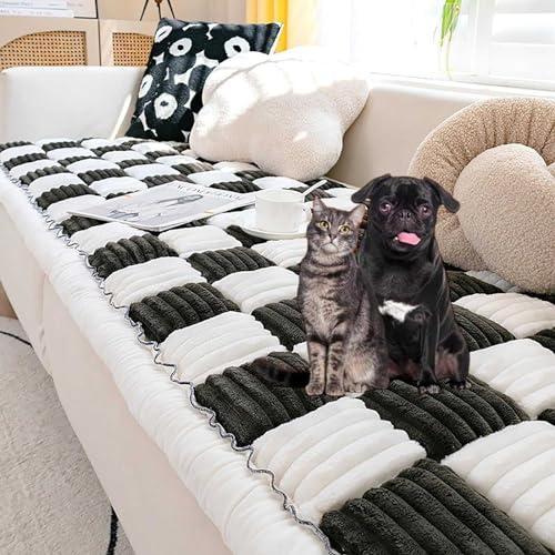 Funnyfuzzy Copridivano per lettino quadrato con tappetino quadrato per animali domestici color crema