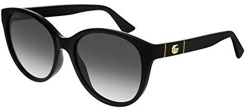 Gucci GG0631S Occhiali da Sole, Nero-Nero-Grigio, 62 Donna