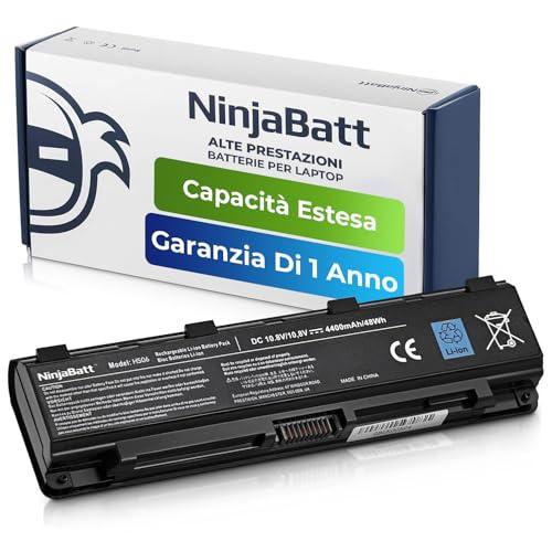 NinjaBatt Batteria per Toshiba PA5024U-1BRS PABAS260 Satellite C850 C850D C855 C870 L850 L855 L870 P850 PABAS262 PA5109U-1BRS PA5026U-1BRS - Alte prestazioni [6 Celles/4400mAh/48wh]