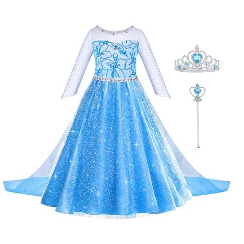 ACWOO Vestito Set Principessa Regina delle Nevi con Accessori