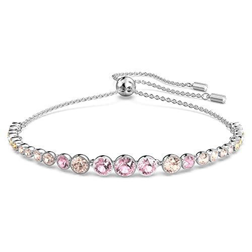 Swarovski Emily Bracciale Rosa, Placcato Rodio