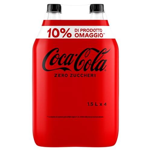 Coca-Cola Zero Zuccheri - Confezione da 4 Bottiglie da 1,5 Litri