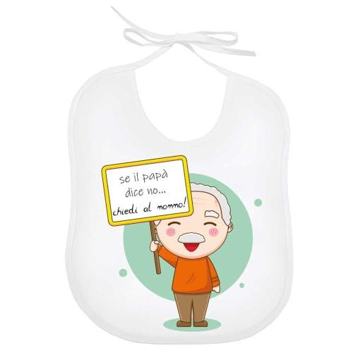 La Ruotante Bavaglino in 100% cotone miglior nonno aggiustarlo chiedi meno male mondo progress pazzi speciale super bavetta regalo nascita (2)