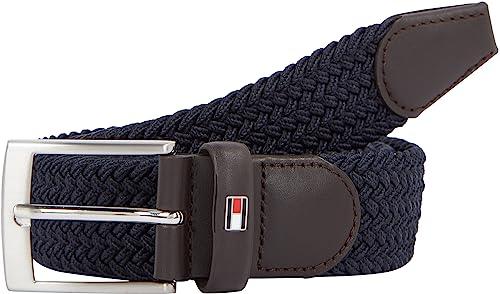 Tommy Hilfiger New Adan Belt 3.5 Cintura Uomo in Tessuto Blu