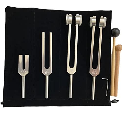 Set di 4 Diapason Terapeutici (128 Hz, 136.1 Hz, 528 Hz, 4096 Hz)