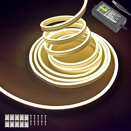 Striscia LED Neon Balabaxer Bianco Caldo 5m, 12V DC, Impermeabile IP65