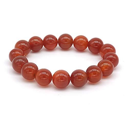 Bracciale Corniola 12mm - Pietre Dure Naturali - Fatto a Mano