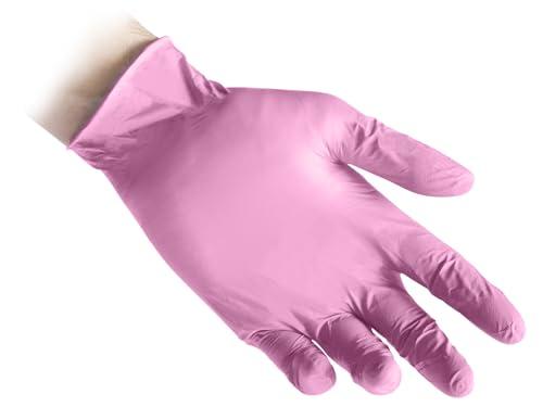 Reflexx N82, guanti in nitrile rosa, senza polvere, gr. 3,2 (M)