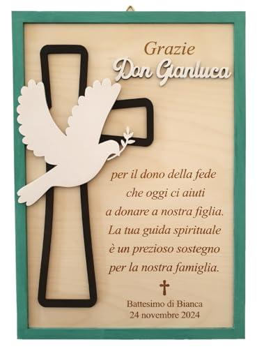 Quadro Sacro di Ringraziamento Personalizzato - Battesimo, Comunione, Cresima