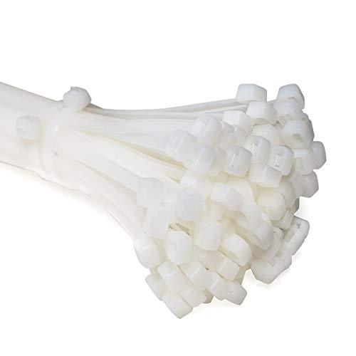 ERKO Fascette stringicavo in plastica bianca 150 x 2,5 mm - 100 pezzi