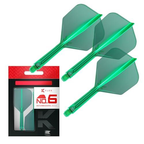 Target Darts K Flex Alette e Aste per Freccette Integrate, No.6 Verde (Intermediate)