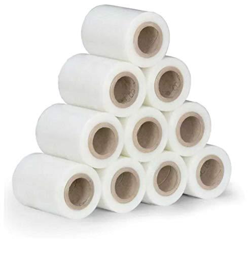 Mini Pellicola Estensibile Trasparente - 10 cm x 150 m - 23 my - Set da 10