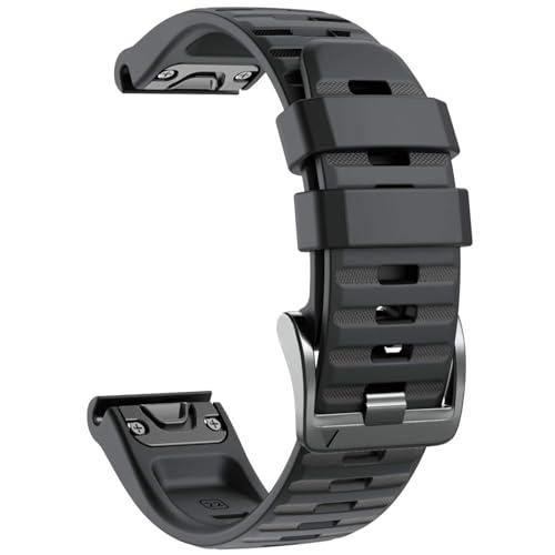 NotoCity Cinturino in Silicone 22mm per Garmin Fenix, Forerunner e Approach - Nero