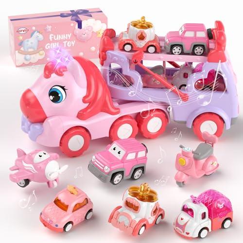 Usrela Camion Macchinine Unicorno Rosa 7 in 1
