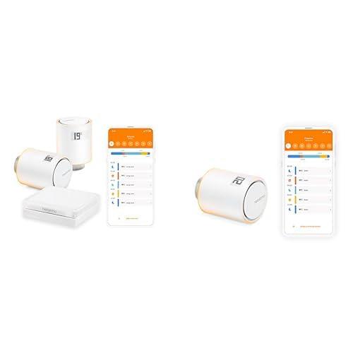 NETATMO Starter Pack Valvole Smart WiFi per Radiatore, Controllo remoto, Risparmio energetico, Pacchetto Riscaldamento collettivo, Compatibile con Amazon Alexa, Apple e Google NVP-AMZ